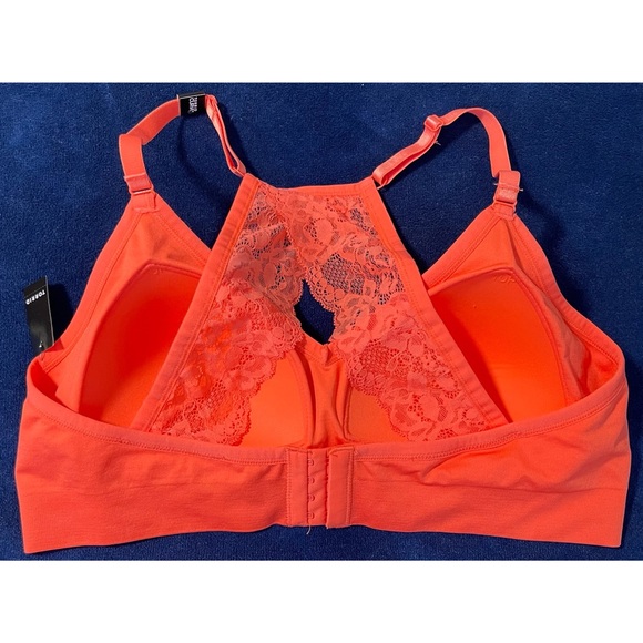 Torrid Lace Back Bright Coral Bralette NWT SIZE 2 (18/20) - Picture 6 of 12